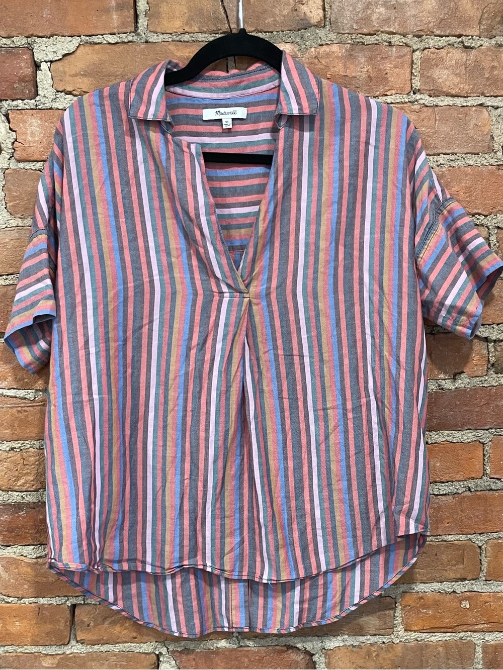 Madewell Women’s 100% Cotton Striped Shirt | Size XS | Comfy & Cute
